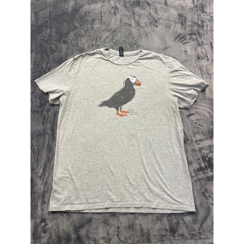 District T‎ Shirt Unisex Extra Large Gray Tufted Puffin Oregon Coast Aquarium